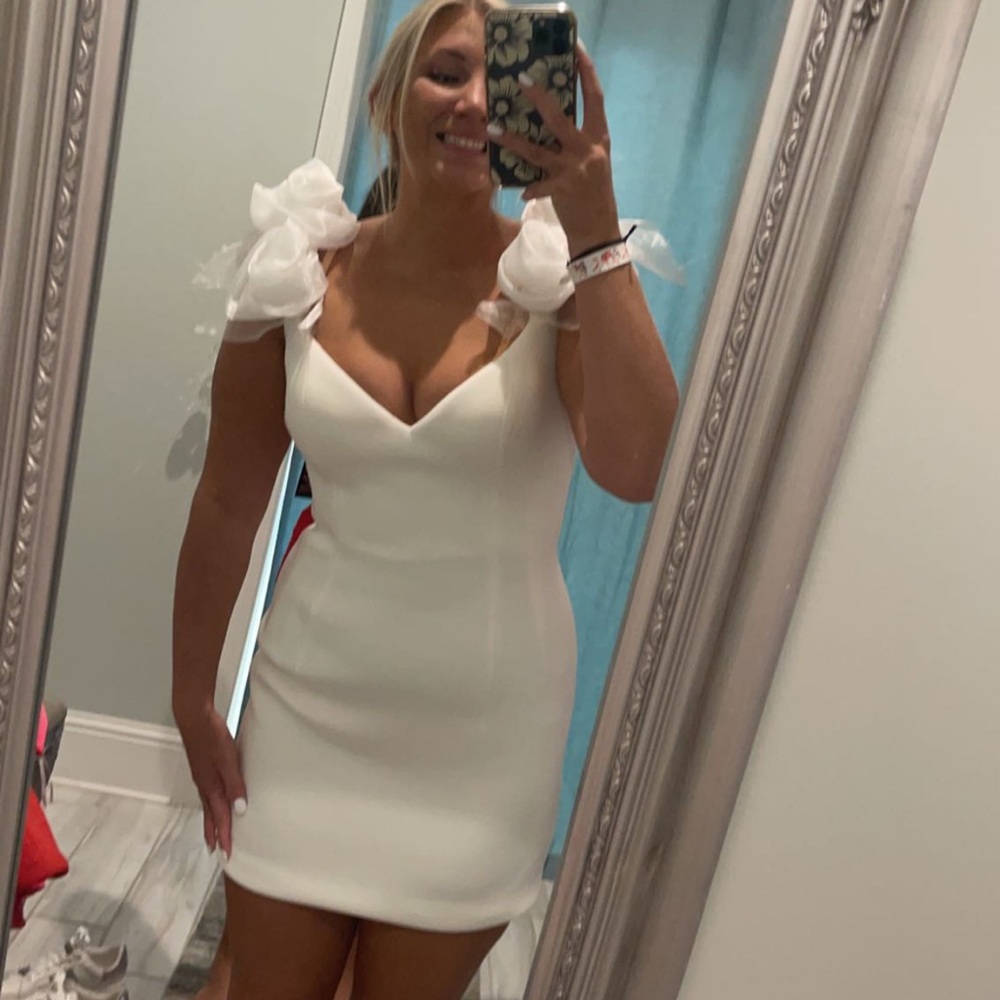 jovani white dress size 8! worn once